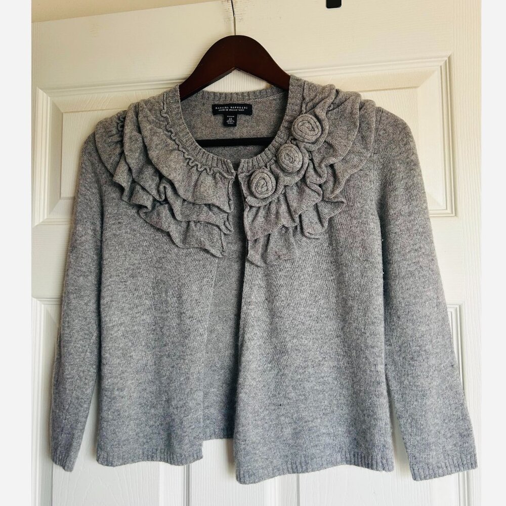 Banana Republic Open Front Sweater Gray Petite XS
